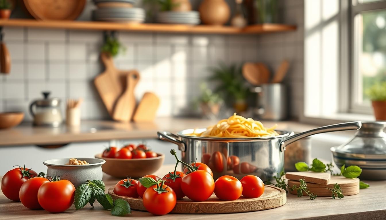 Fresh ingredients for healthy home cooking